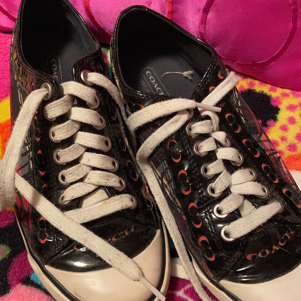 Plaid coach shoes